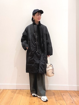 「FORK&SPOON（フォークアンドスプーン）のFORK&SPOON　ハーフジップサーマルカットソー（Tシャツ/カットソー）」を使った、horiさん（レディース・167cm）の秋コーディネート