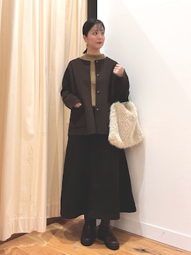 「アイテム（その他アウター）」を使った、horiさん（レディース・167cm）の秋コーディネート