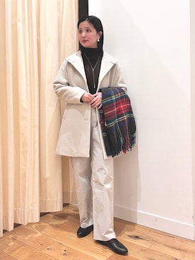 「TWEED MILL（ツイードミル）のアイテム」を使った、horiさん（レディース・167cm）の秋コーディネート
