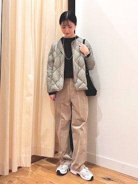 「アイテム（ダウンジャケット/コート）」を使った、horiさん（レディース・167cm）の秋コーディネート