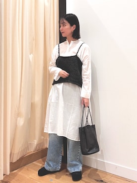 「アイテム（チュニック）」を使った、horiさん（レディース・167cm）の秋コーディネート