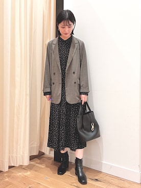 「RODE SKO（ロデスコ）のアイテム」を使った、horiさん（レディース・167cm）の秋コーディネート