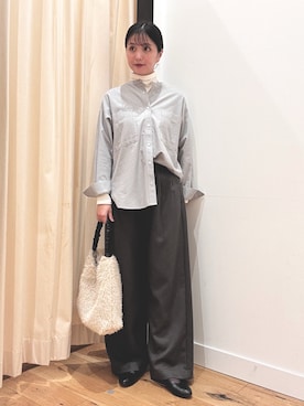 「URBAN RESEARCH DOORS（アーバンリサーチドアーズ）のソフトテレコタートルプルオーバー（Tシャツ/カットソー）」を使った、horiさん（レディース・167cm）の秋コーディネート