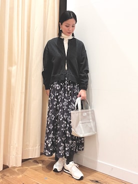 「URBAN RESEARCH DOORS（アーバンリサーチドアーズ）の『WEB/一部店舗限定カラー』コットンスウェットZIPカーディガン（カーディガン/ボレロ）」を使った、horiさん（レディース・167cm）の秋コーディネート