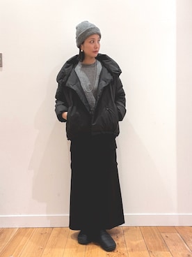 「アイテム（ダウンジャケット/コート）」を使った、horiさん（レディース・167cm）の秋コーディネート