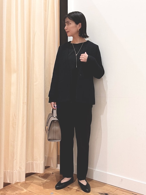 セール】ツィードVネックロングジャケット（スーツジャケット