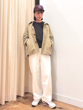 「アイテム（ステンカラーコート）」を使った、horiさん（レディース・167cm）の秋コーディネート