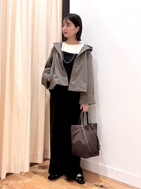 「URBAN RESEARCH DOORS（アーバンリサーチドアーズ）のリラックスイージーサロペット（サロペット/オーバーオール）」を使った、horiさん（レディース・167cm）の秋コーディネート