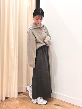 「FORK&SPOON（フォークアンドスプーン）のFORK&SPOON　ラナテックイージースカート（スカート）」を使った、horiさん（レディース・167cm）の秋コーディネート