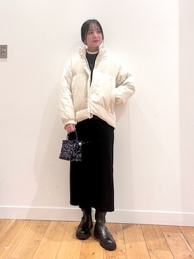 「アイテム（ダウンジャケット/コート）」を使った、horiさん（レディース・167cm）の秋コーディネート