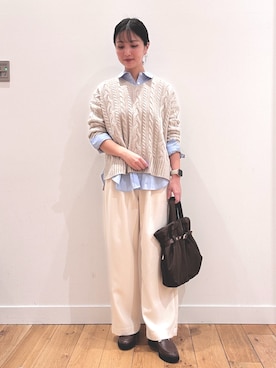 「RODE SKO（ロデスコ）のアイテム」を使った、horiさん（レディース・167cm）の秋コーディネート