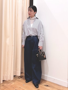 「秋のシャツ着こなし術」｜horiさん（レディース・167cm）の秋コーディネート