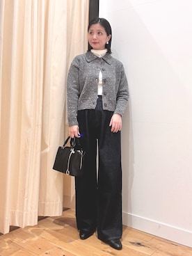 「URBAN RESEARCH DOORS（アーバンリサーチドアーズ）のソフトテレコタートルプルオーバー（Tシャツ/カットソー）」を使った、horiさん（レディース・167cm）の冬コーディネート