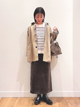 「eness（エネス）のENESS　チェルシーブーツ（ブーツ）」を使った、horiさん（レディース・167cm）の秋コーディネート