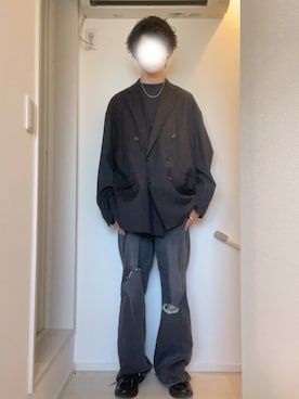 「COS（コス）のアイテム」を使った、Tomoyaさん（メンズ・180cm）の春コーディネート