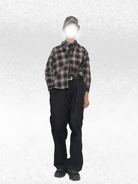 「アイテム（帽子、グレー系）」を使った、Tomoyaさん（メンズ・180cm）の冬コーディネート