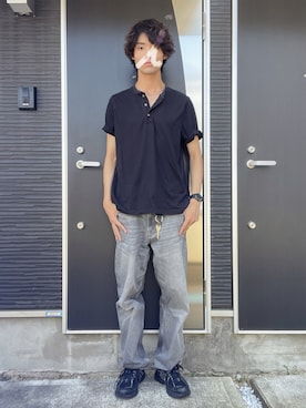 「FOSSIL（フォッシル）のアイテム」を使った、Tomoyaさん（メンズ・180cm）の夏コーディネート