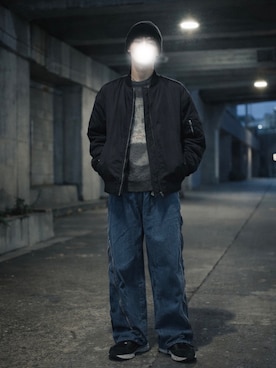 「GAP（ギャップ）のアイテム」を使った、Tomoyaさん（メンズ・180cm）の冬コーディネート