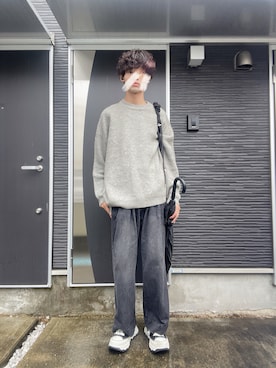 「soerte（ソエルテ）のWide Buggy Vintage Like Denim Pants / ワイドバギーヴィンテージライクデニムパンツ（デニムパンツ）」を使った、Tomoyaさん（メンズ・180cm）の夏コーディネート