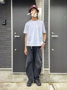 「PLST（プラステ）のアイテム」を使った、Tomoyaさん（メンズ・180cm）の夏コーディネート