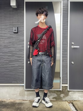 「FOSSIL（フォッシル）のアイテム」を使った、Tomoyaさん（メンズ・180cm）の夏コーディネート