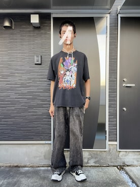 「黒コーデ」｜Tomoyaさん（メンズ・180cm）の夏コーディネート