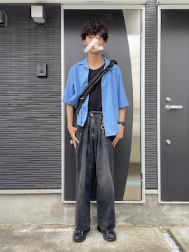 「STUDIOUS(ステュディオス)のアイテム」を使った、Tomoyaさん(メンズ・180cm)の夏コーディネート