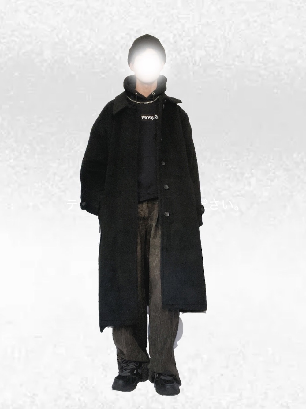 Wool Blend Shaggy Over Coat / ウールブレンドシャギーオーバーコート