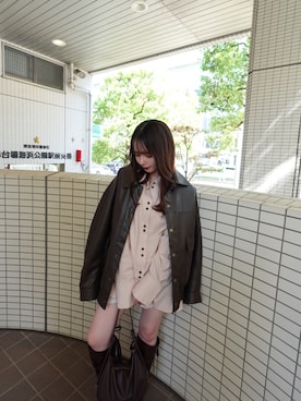 「アイテム（ブルゾン）」を使った、kyokaさん（レディース・156cm）の夏コーディネート