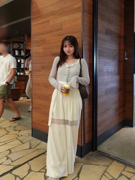 「アイテム（カーディガン/ボレロ）」を使った、kyokaさん（レディース・156cm）の夏コーディネート