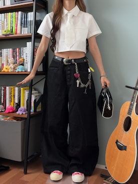 「アイテム（バッグ）」を使った、側湾症ネキさん（レディース・155cm）の夏コーディネート