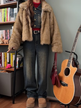 「アイテム（その他アウター）」を使った、側湾症ネキさん（レディース・155cm）の秋コーディネート