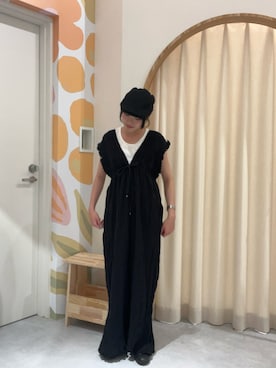 「アイテム（サロペット/オーバーオール）」を使った、メイさん（レディース・156cm）の夏コーディネート
