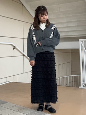 「テープ刺繍」｜さかいさん（レディース・159cm）の秋コーディネート