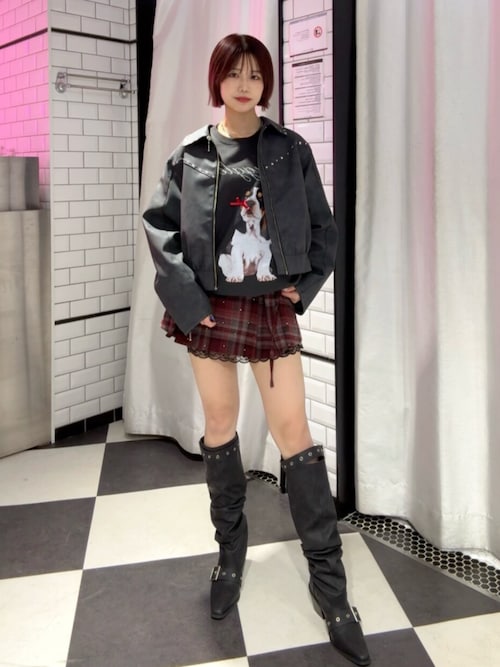 jouetie（ジュエティ） ブルゾン アウター フェイクレザースタッズ