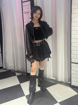 「アイテム（ブルゾン）」を使った、MIYUさん（レディース・163cm）の夏コーディネート