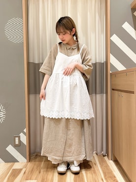 「シャツワンピ」｜𝗌𝖺𝗒𝗈𝗌𝗁𝗂さん（レディース・155cm）の夏コーディネート