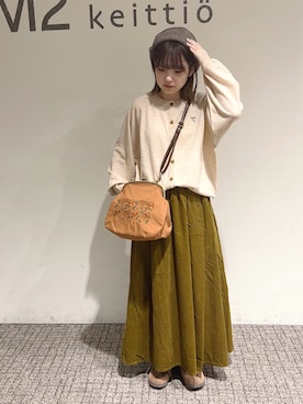 「アイテム（ドレスシューズ、ベージュ系）」を使った、𝗌𝖺𝗒𝗈𝗌𝗁𝗂さん（レディース・155cm）の秋コーディネート