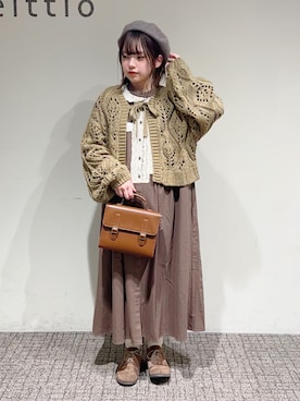 「サマンサ モスモス(Samansa Mos2)」｜「アイテム（ワンピース/ドレス）」を使った、𝗌𝖺𝗒𝗈𝗌𝗁𝗂さん（レディース・155cm）の冬コーディネート