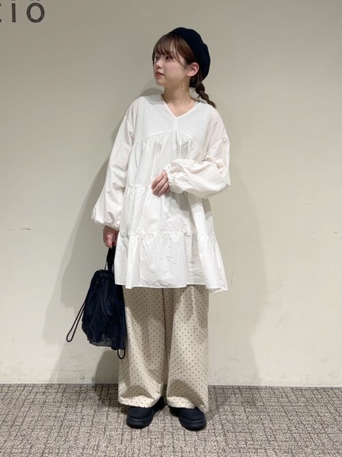 ティアードVネックチュニック（シャツ/ブラウス）｜Samansa Mos2  