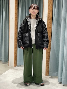 「アイテム（ブルゾン）」を使った、ばーいな。さん（レディース・161cm）の秋コーディネート