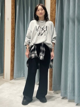 「アイテム（スウェット）」を使った、ばーいな。さん（レディース・161cm・40代）の秋コーディネート