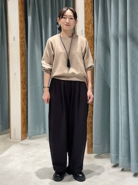 「アイテム（サンダル）」を使った、ばーいな。さん（レディース・161cm・40代）の秋コーディネート