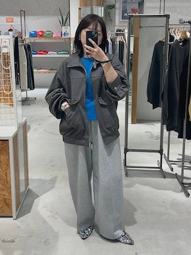 「アイテム（スウェットパンツ）」を使った、ばーいな。さん（レディース・161cm・40代）の秋コーディネート