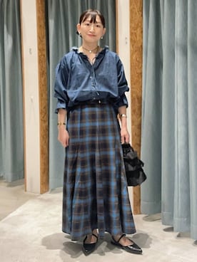 「アイテム（シュシュ）」を使った、ばーいな。さん（レディース・161cm・40代）の夏コーディネート