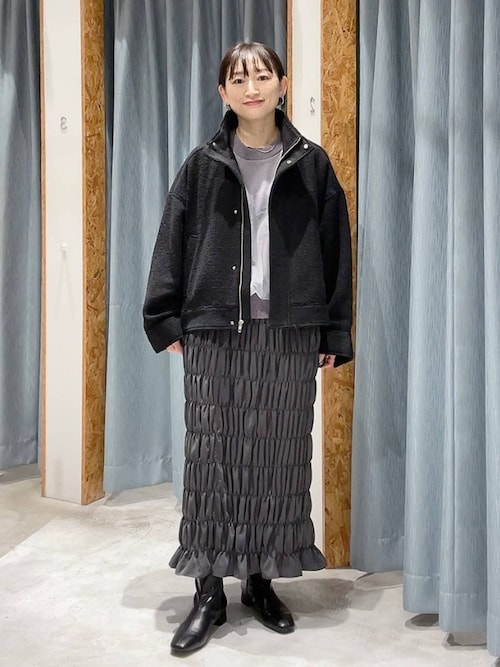 セール】無地シャーリングスカート2 147554（スカート）｜LEPSIM