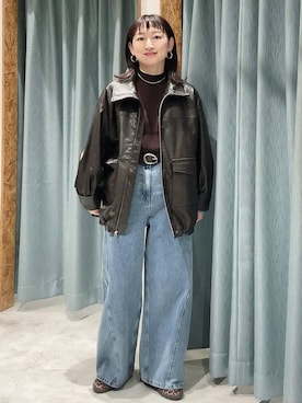 「アイテム（スニーカー、その他）」を使った、ばーいな。さん（レディース・161cm）の冬コーディネート