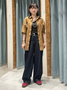 ストレートデニムパンツ 290487を使った人気ファッション