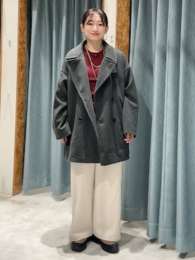 「アイテム（その他アウター）」を使った、ばーいな。さん（レディース・161cm・40代）の秋コーディネート