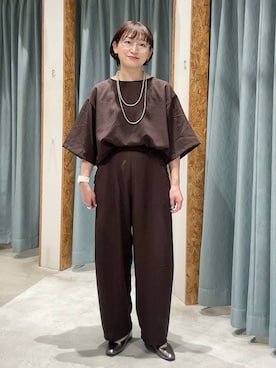 「LEPSIM（レプシィム）の3連ボールネックレス　287544（ネックレス、グレー系）」を使った、ばーいな。さん（レディース・161cm）の春コーディネート